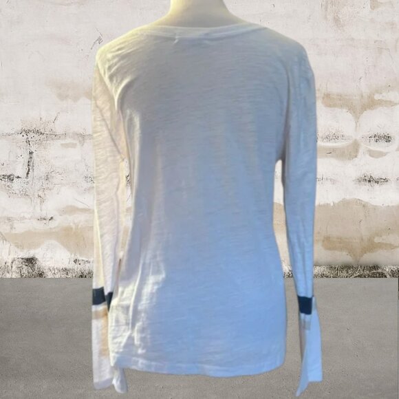 Treasure & Bond Women's White Fitted Long Sleeve Tee Size Small - Picture 3 of 4